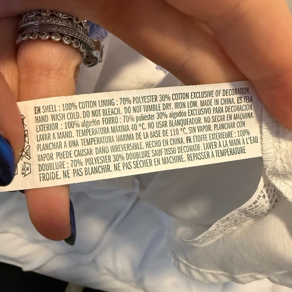 ENGLISH FACTORY Let's Go To Town White Multi Ladder Lace Dress Medium - Picture 8 of 8